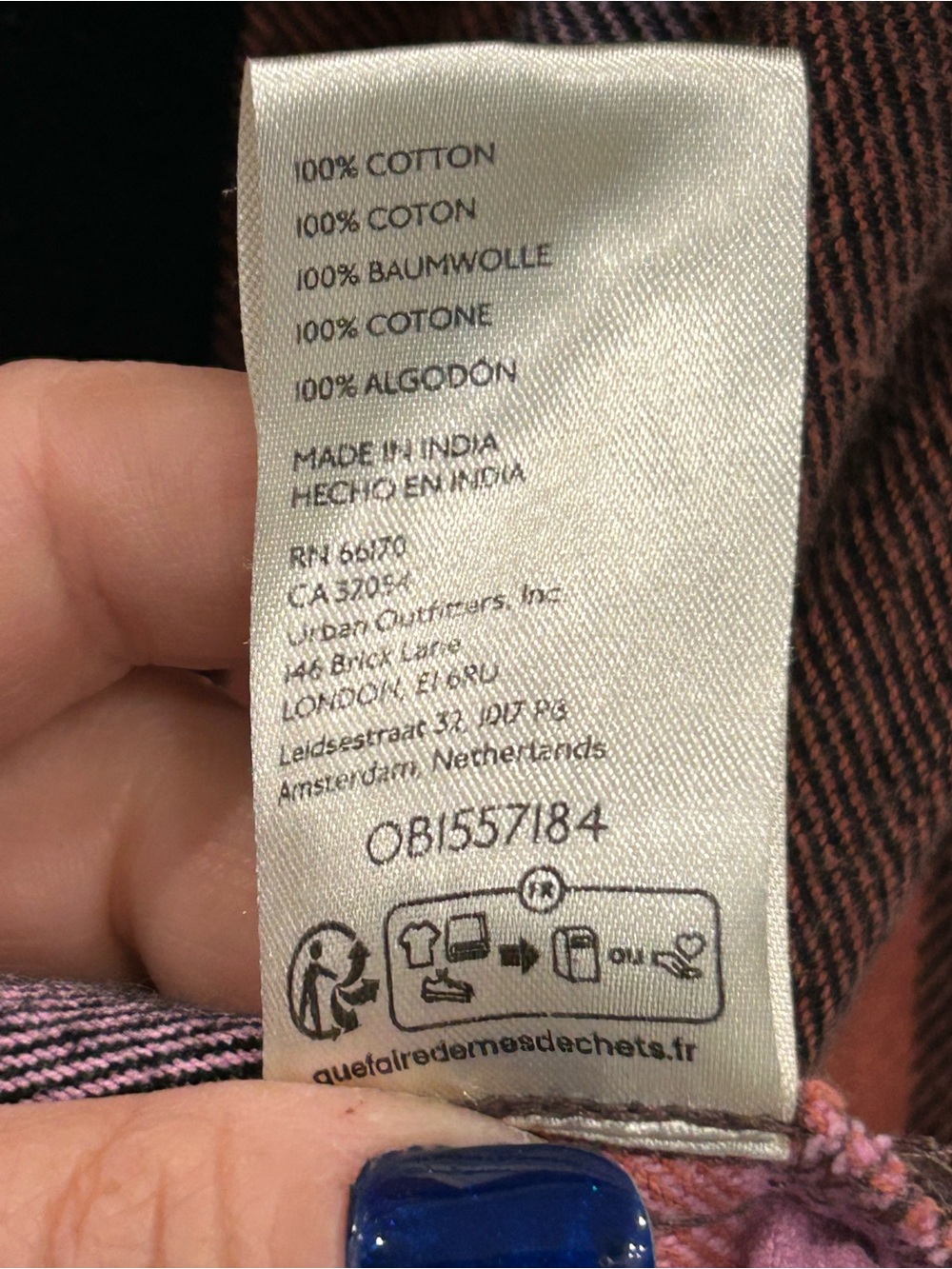 We The Free Plaid Izzie Cargo Jacket, Pink Flannel Button Down Coat Cotton M - Picture 6 of 8
